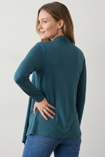 Cardigan en Viscosa Verde Oscuro para Mujer