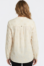 Blusa en algodón para mujer beige