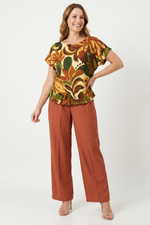 Pantalón Terracota en Rayón para Mujer
