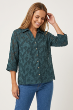 Blusa Verde en Poliéster para Mujer