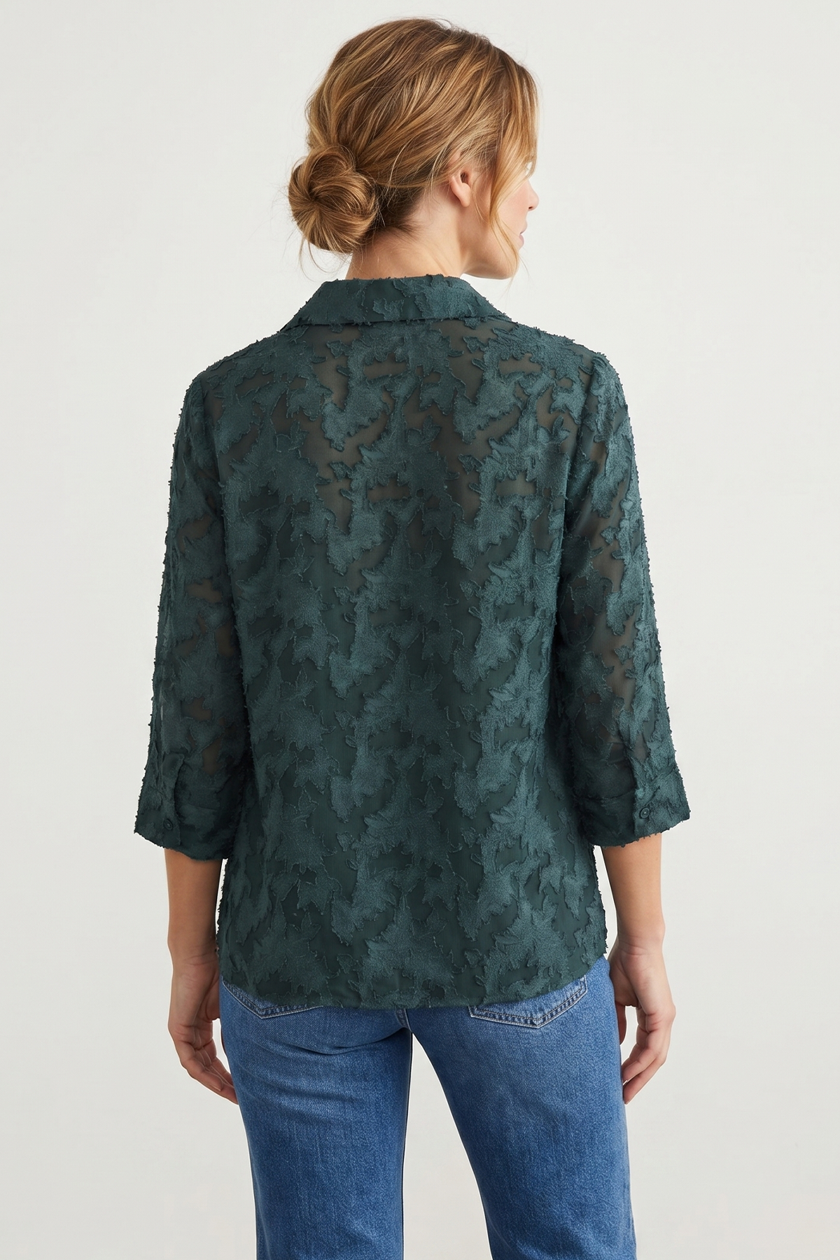 Blusa Verde en Poliéster para Mujer