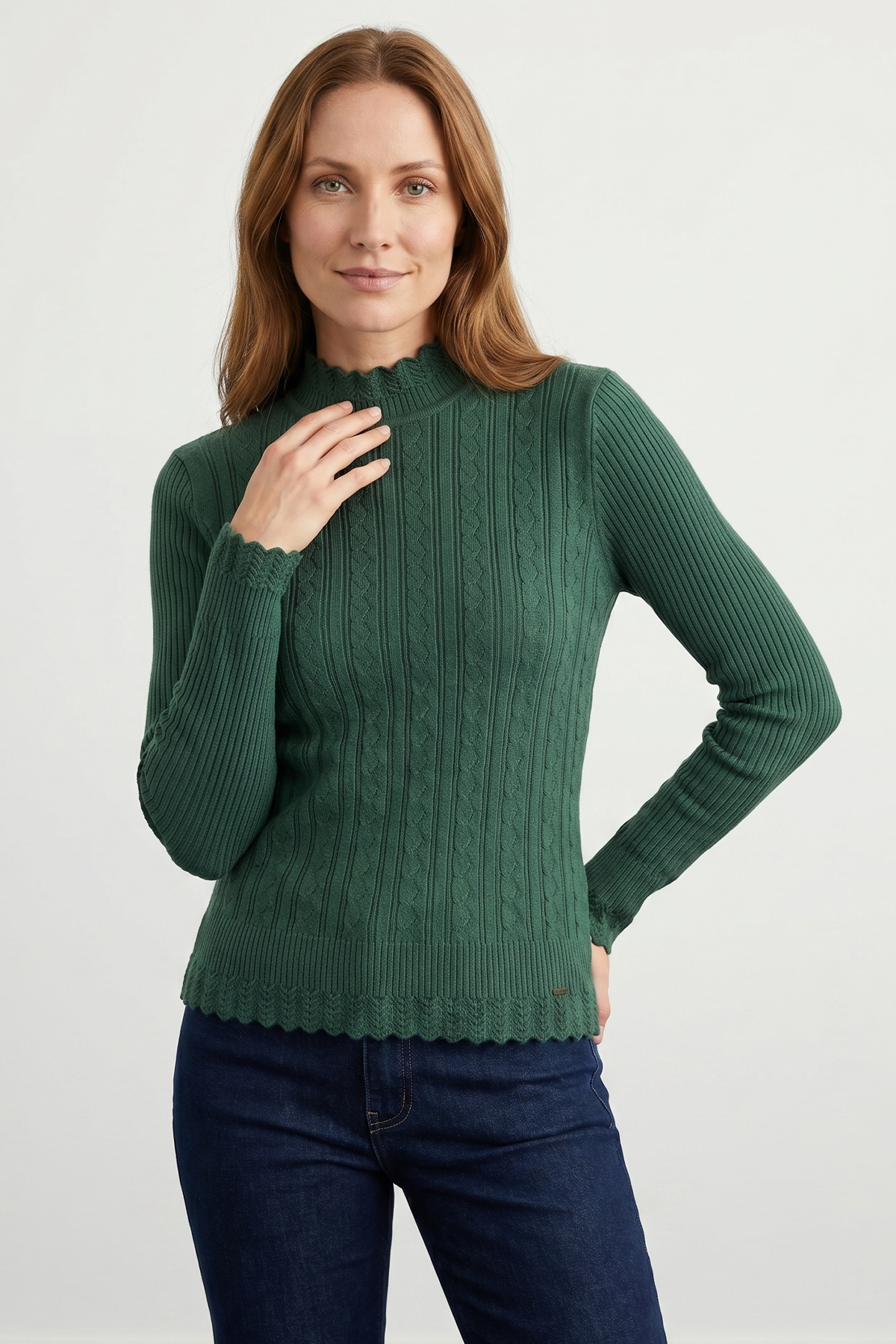 Buzo Verde Oscuro en Acrílico para Mujer