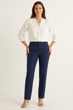 Pantalón Casual Azul Índigo en Poliéster para Mujer