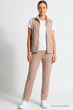Conjunto deportivo en sudadera para mujer taupe