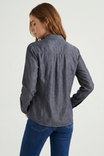 Blusa Negra en Algodón para Mujer