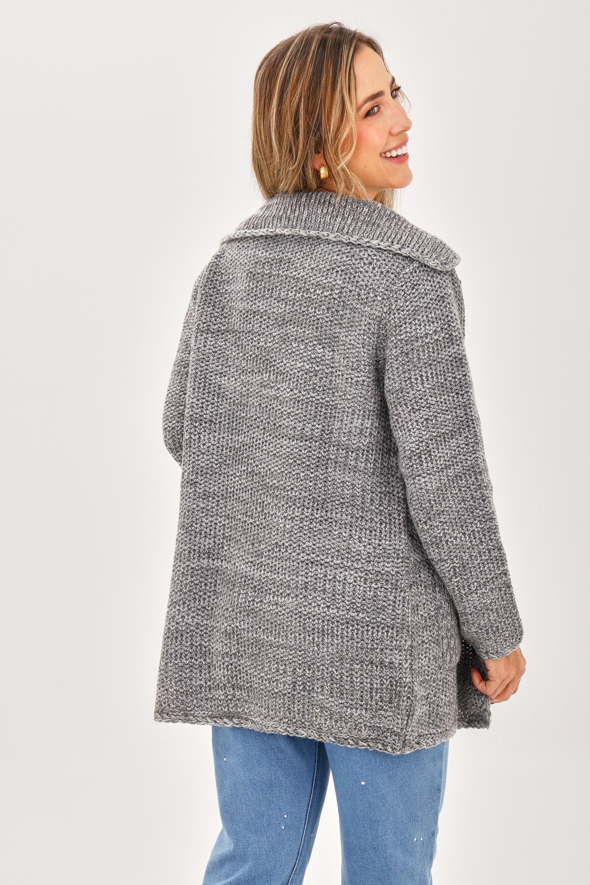 Suéter Matizado Cacho Gris Oscuro