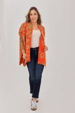 Ruana Animal Print Mangas Camel