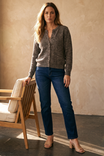 Sweater con Textura en Acrílico Café para Mujer
