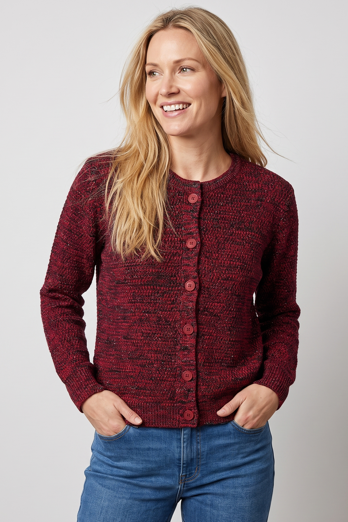 Sweater en Acrilico Vinotinto para Mujer