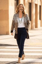 Sweater en tejido artesanal para mujer café