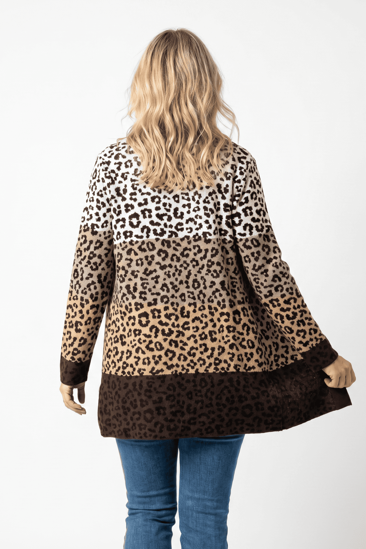 Sweater en tejido artesanal para mujer café