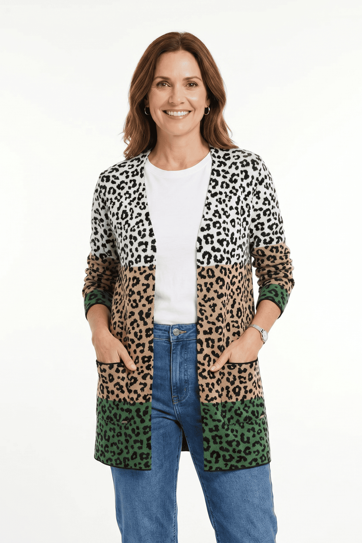 Sweater en tejido artesanal para mujer verde