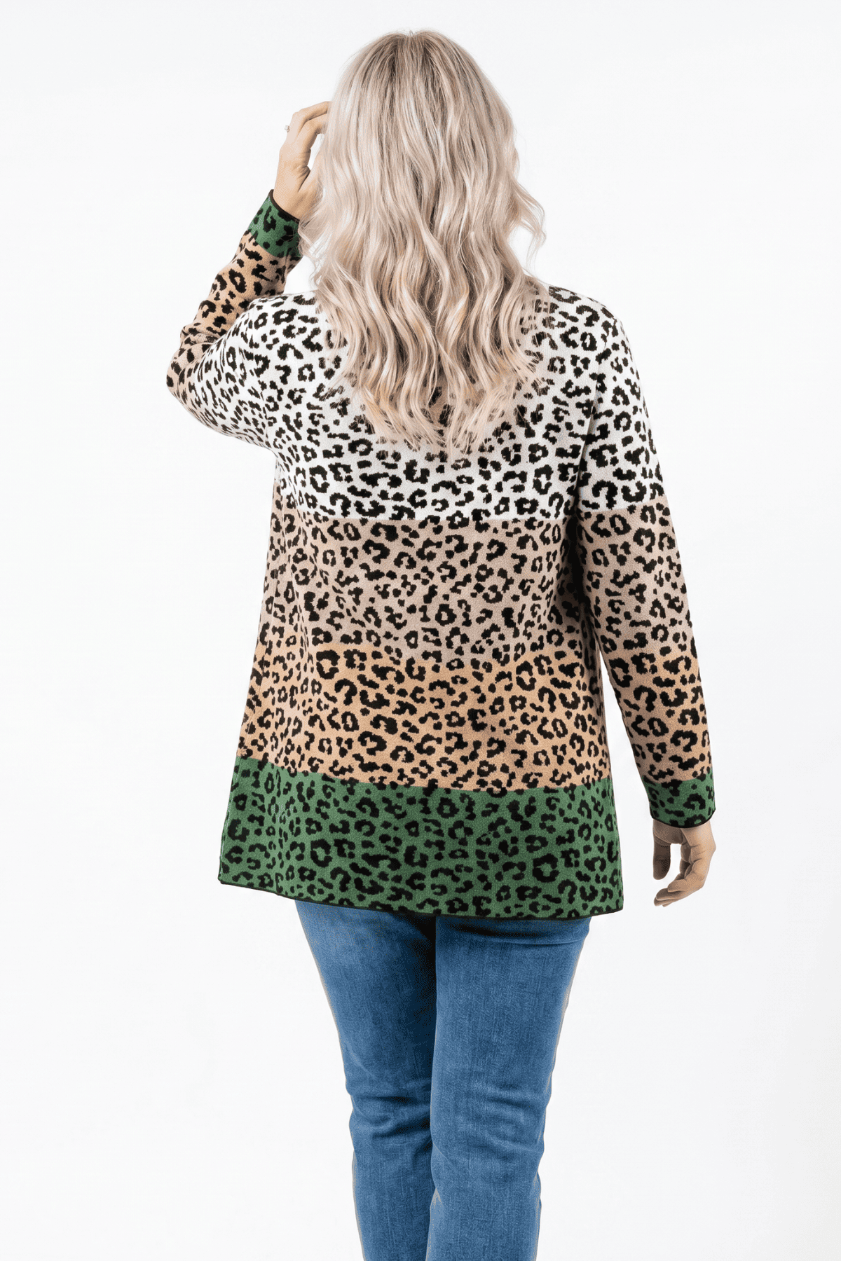 Sweater en tejido artesanal para mujer verde