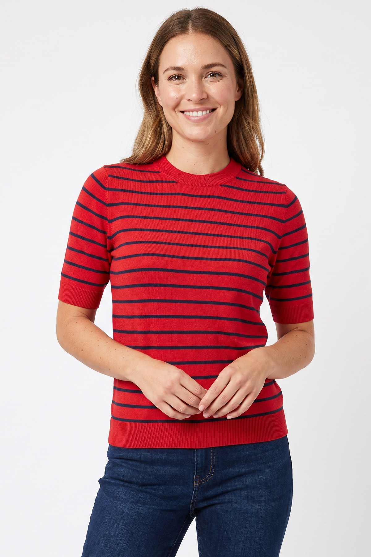 Camiseta en Acrilico Rojo para Mujer