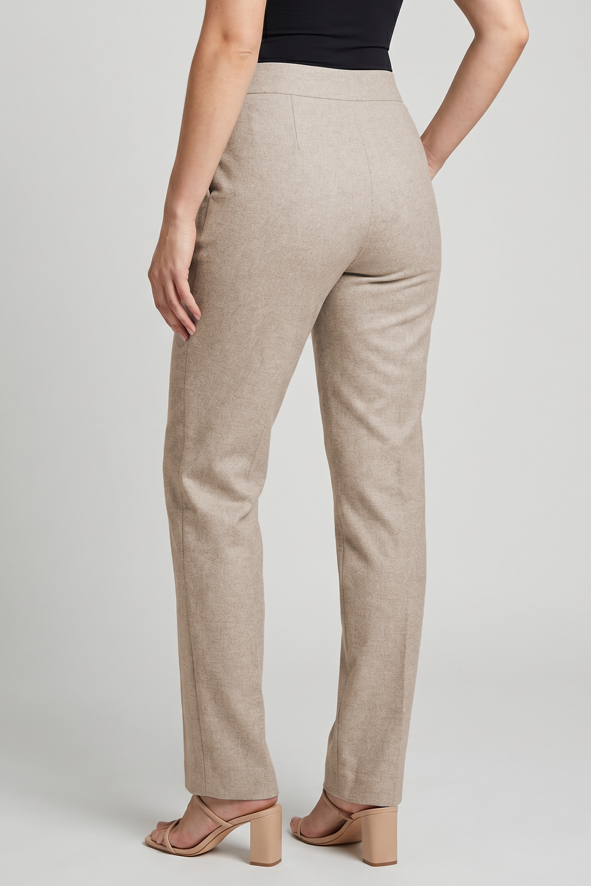 Pantalón Casual Taupe en Poliéster para Mujer