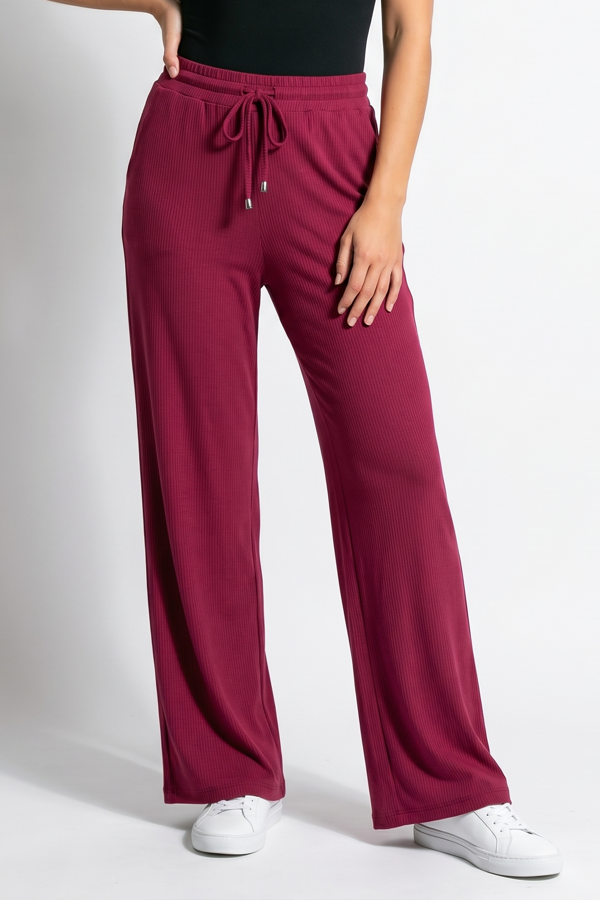 Pantalón en Licra Rib Vinotinto para Mujer