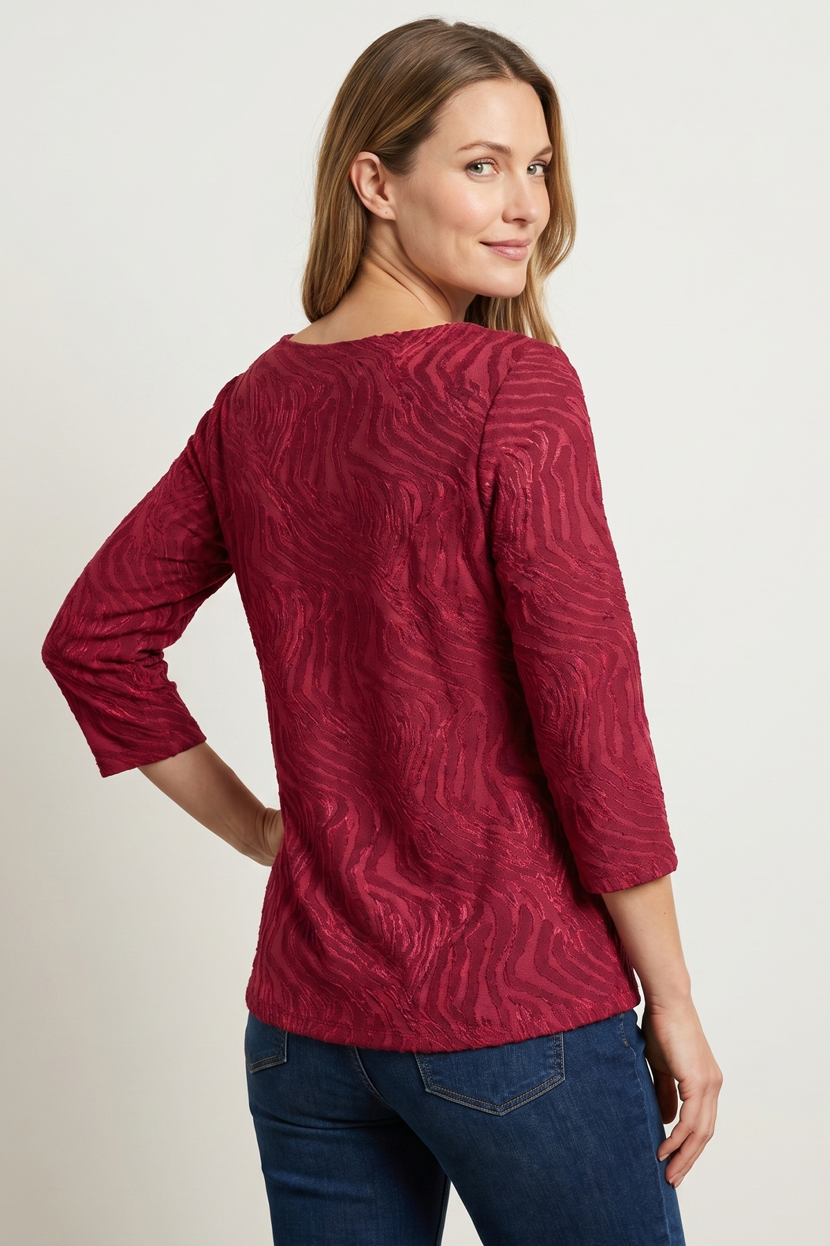 Blusa en Licra Vinotinto para Mujer