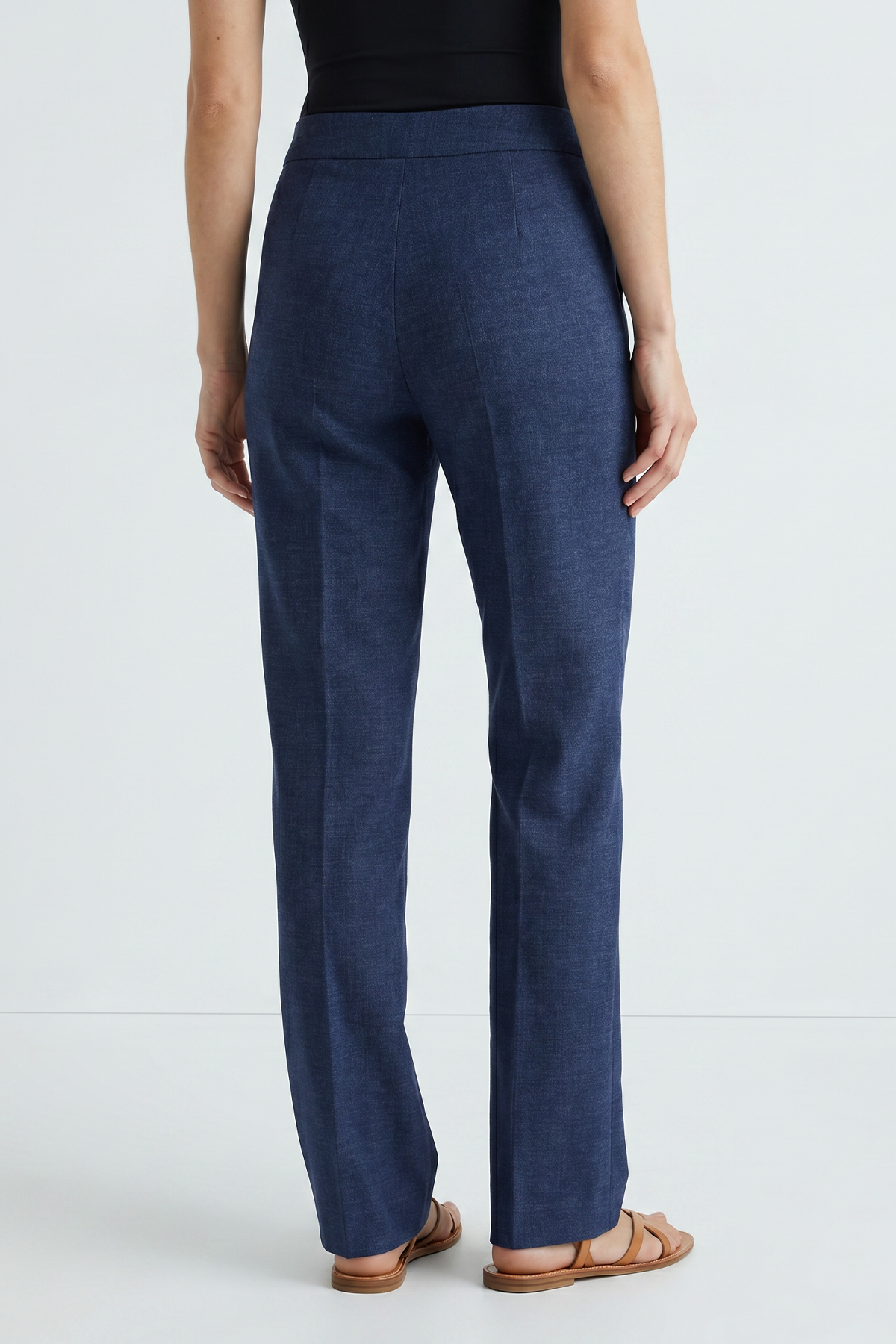 Pantalón Casual Azul Índigo en Poliéster para Mujer