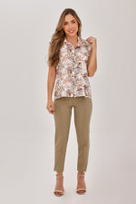 Blusa Manga Rodada Fondo entero Crudo