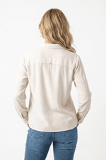 Blusa en lino para mujer crudo