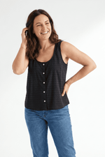 Blusa en algodón para mujer negro