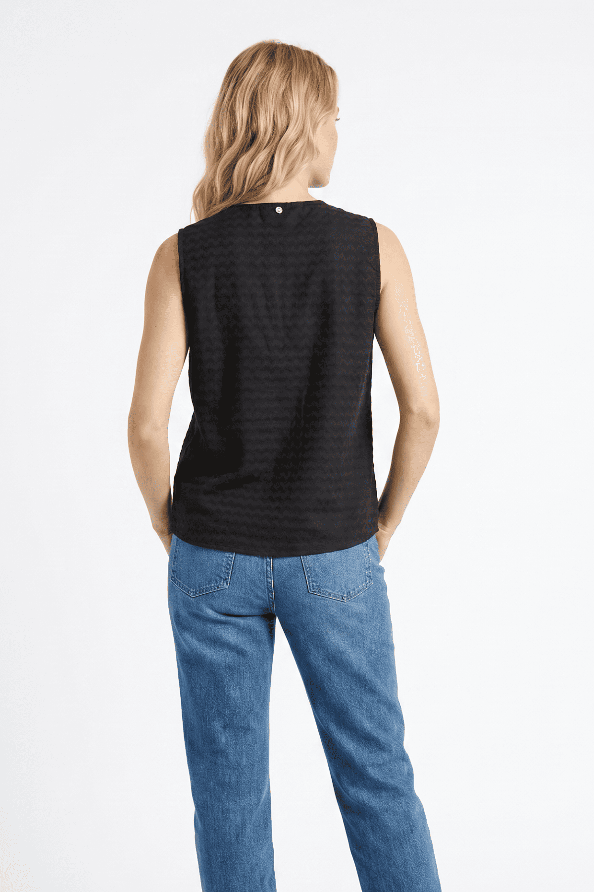 Blusa en algodón para mujer negro