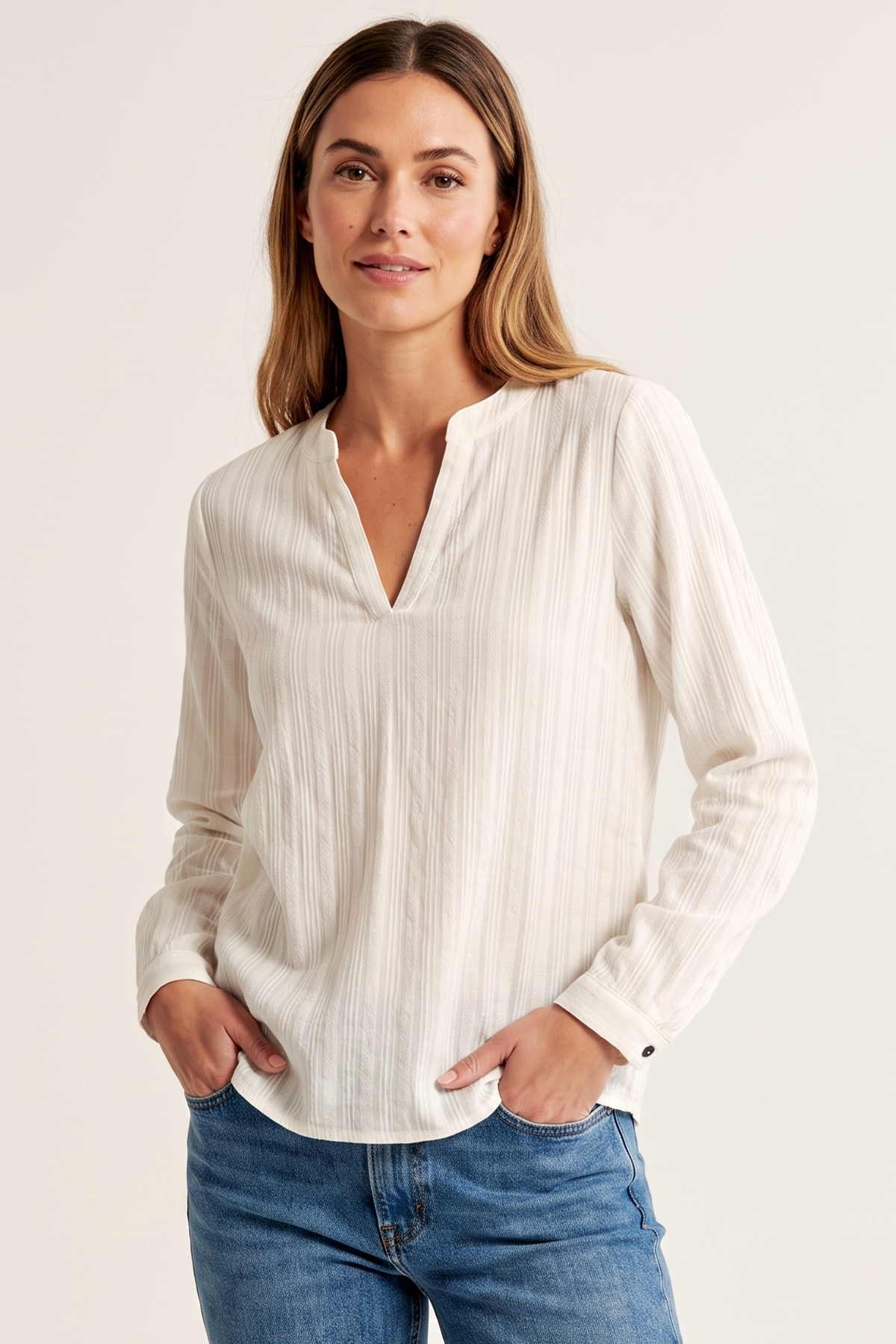 Blusa en algodón para mujer crudo