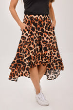 Falda Animal Print Café