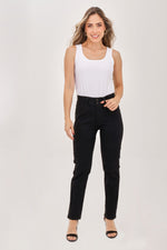 Jean Pretina Ancha Tiro Medio Negro