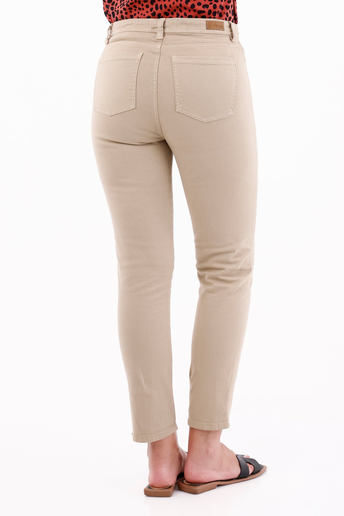 Jean Clásico Tobillero Taupe Para Mujer