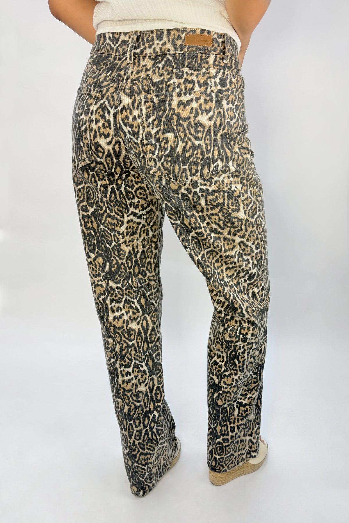 Jean Animal Print Tigre Camel