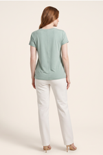 Camiseta en Algodón Verde Menta para Mujer
