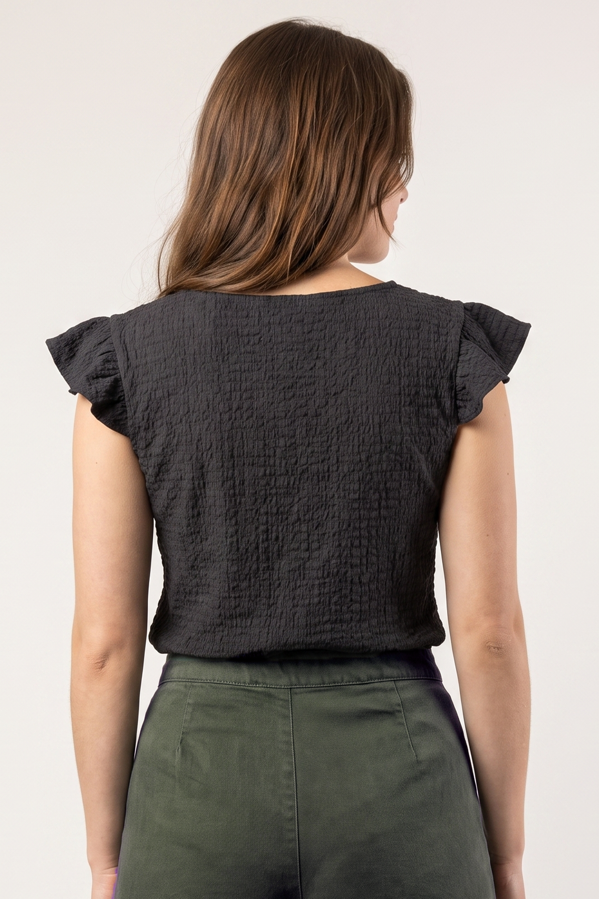 Camiseta en Polilycra Negra para Mujer