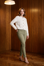 Chaqueta en Denim Blanco para Mujer