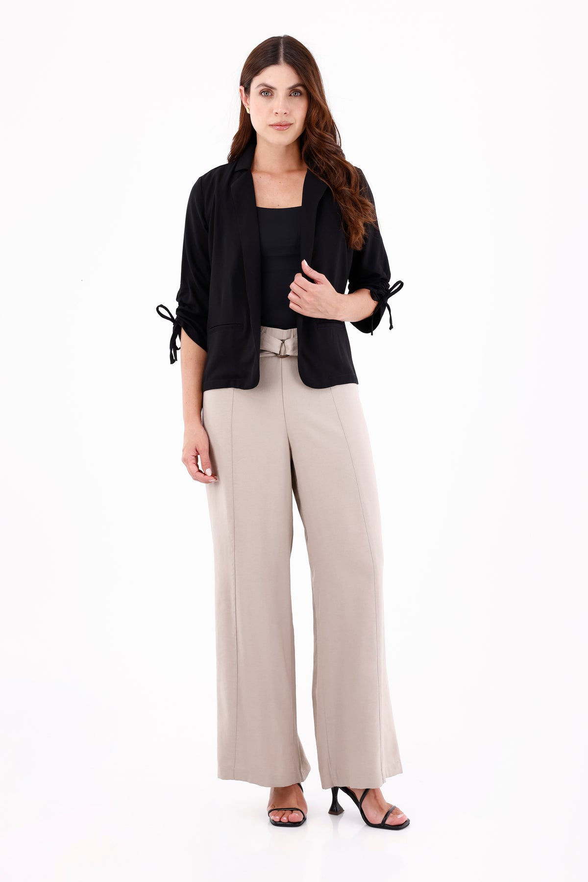 Pantalón Moño Adelante Caqui Para Mujer