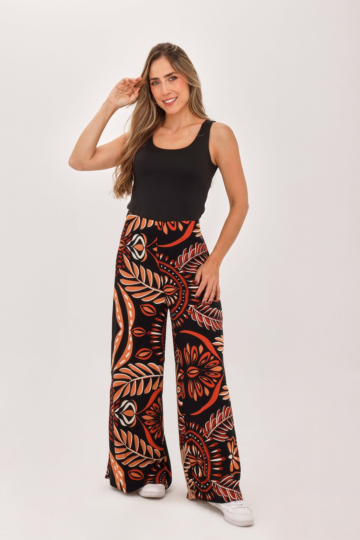 Pantalón Abertura Ramas Negro