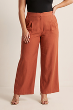 Pantalón Terracota en Rayón para Mujer