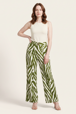 Pantalón en Rayón Verde para Mujer