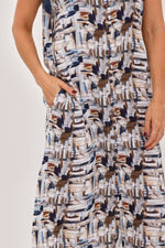 Vestido Cinturón Azul Medio