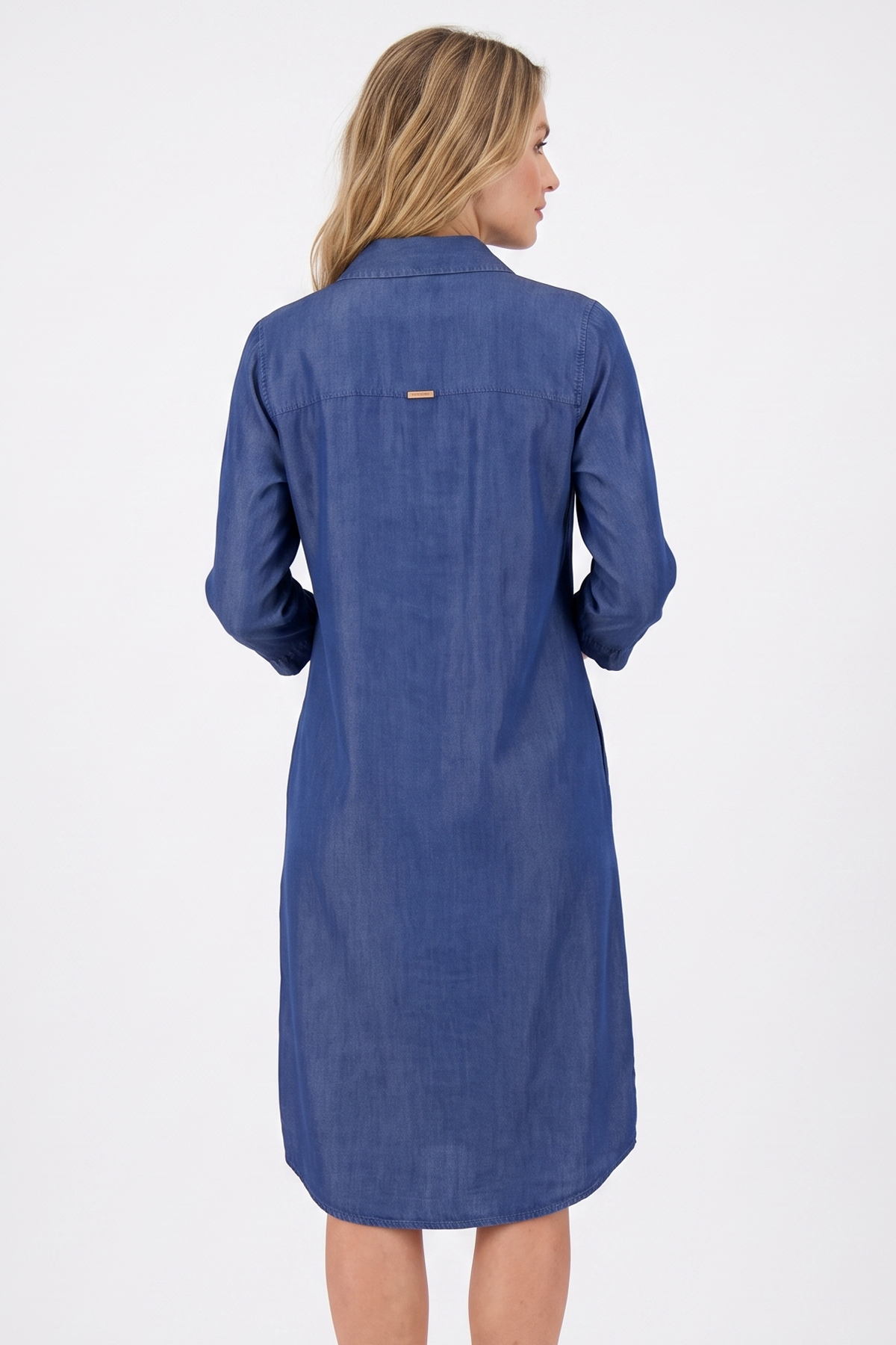 Vestido en Tencel Azul Oscuro para Mujer