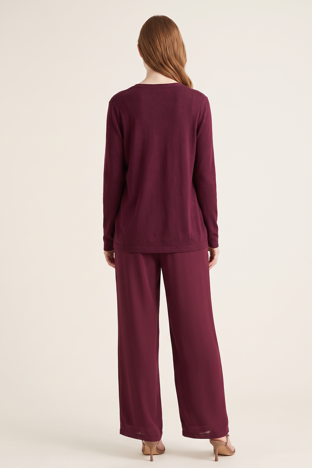 Cardigan Duo en Polilycra Vinotinto para Mujer
