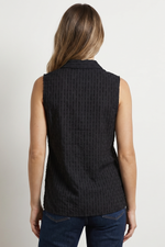 Blusa en Algodón Negro para Mujer