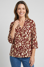 Blusa en Rayón Vinotinto para Mujer