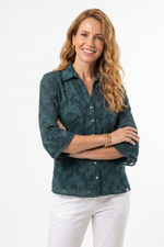 Blusa Verde en Poliéster para Mujer