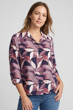 Blusa Manga 3/4 en Rayón Morada para Mujer