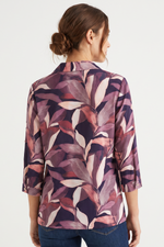 Blusa Manga 3/4 en Rayón Morada para Mujer