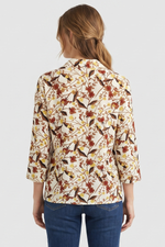 Blusa Manga 3/4 en Rayón Mostaza para Mujer