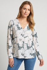 Blusa en Rayón Verde con Cuello Clásico para Mujer