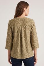 Blusa Manga 3/4 en Rayón Taupe para Mujer
