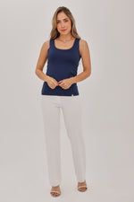 Top Básico Azul Oscuro